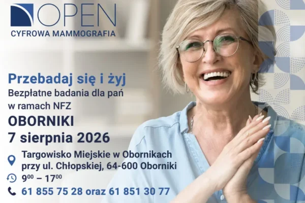 Bezpłatna mammografia dla mieszkanek Obornik – 7 sierpnia