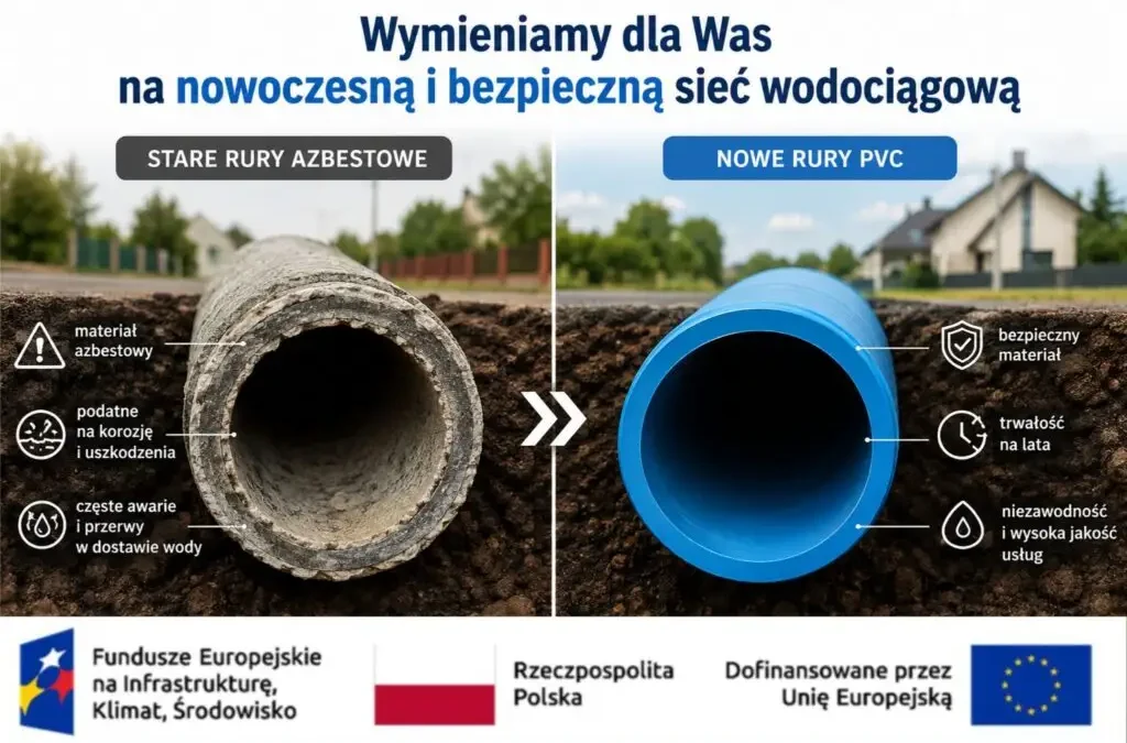 Modernizacja sieci wodociągowej w Nieczajnie: wymiana azbestu na nowoczesny polietylen