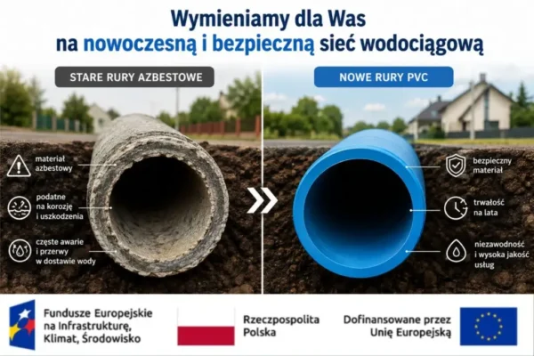 Modernizacja sieci wodociągowej w Nieczajnie: wymiana azbestu na nowoczesny polietylen