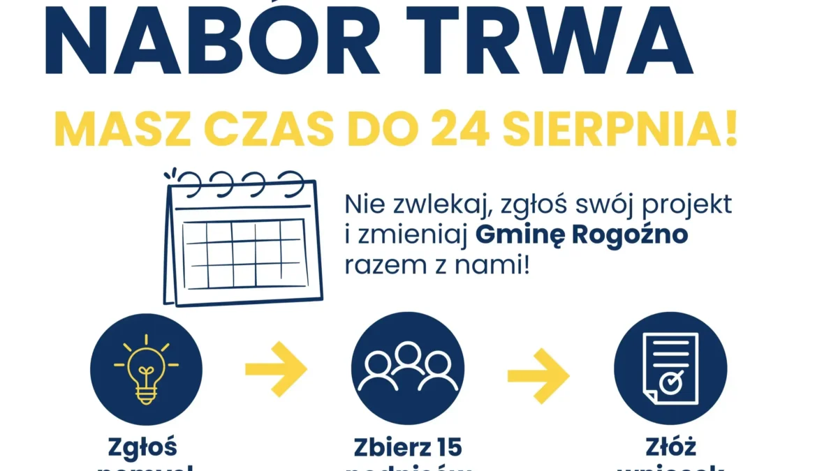 Rusza Budżet Obywatelski Gminy Rogoźno 2027 – do podziału 130 tys. zł