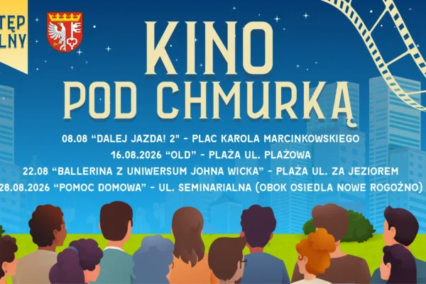 Kino pod Chmurką 2026 w Rogoźnie – cztery bezpłatne seanse pod gołym niebem