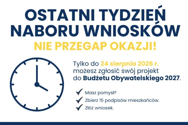 Budżet obywatelski 2027: ostatni tydzień na zgłaszanie projektów w gminie Rogoźno