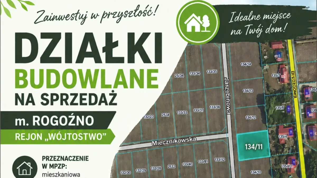 Gmina Rogoźno sprzeda działki budowlane w Wójtostwie. Przetarg już we wrześniu