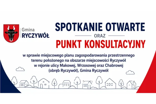 Konsultacje społeczne w Ryczywole: spotkanie otwarte w sprawie planu zagospodarowania przestrzennego