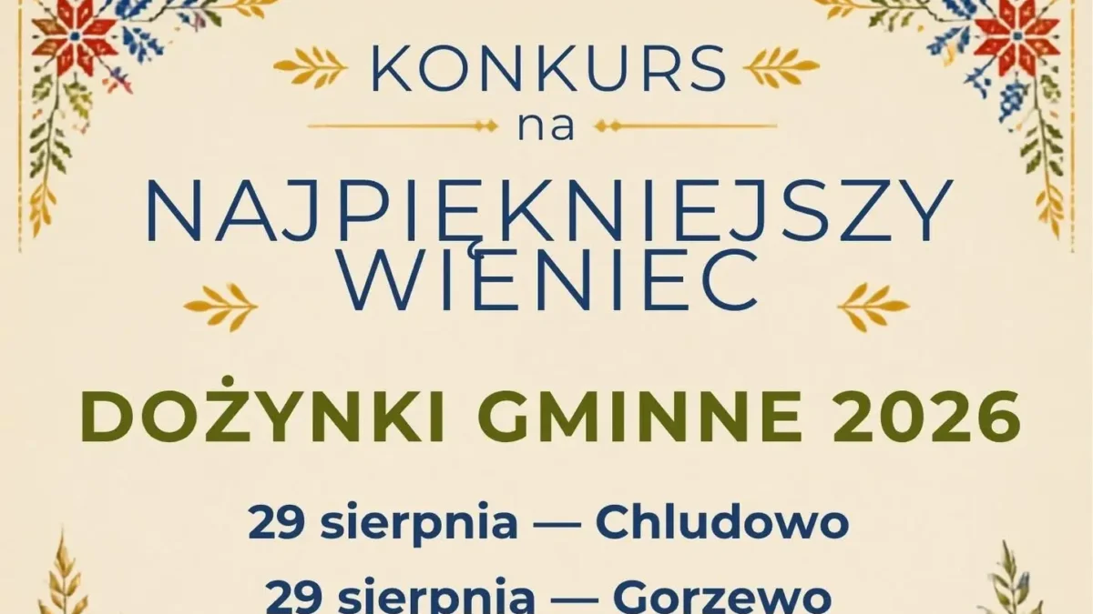 Konkurs na Najpiękniejszy Wieniec Dożynkowy – LGD Kraina Trzech Rzek zaprasza
