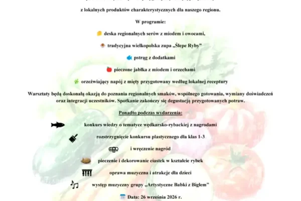 Warsztaty kulinarne „Smaki naszego regionu” w Kiszkowie – zaproszenie na wrzesień