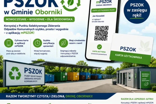 Gmina Oborniki stawia na cyfryzację. Aplikacja mPSZOK ułatwi korzystanie z punktu selektywnej zbiórki odpadów