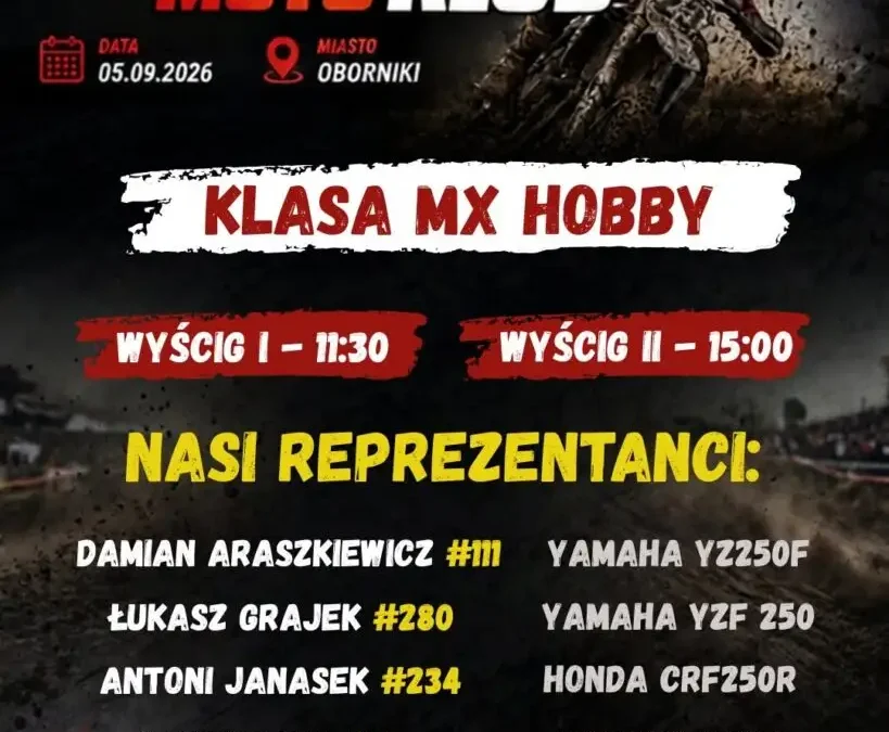 Motocrossowe emocje w Obornikach – już w sobotę IV runda Mistrzostw Strefy Polski Zachodniej