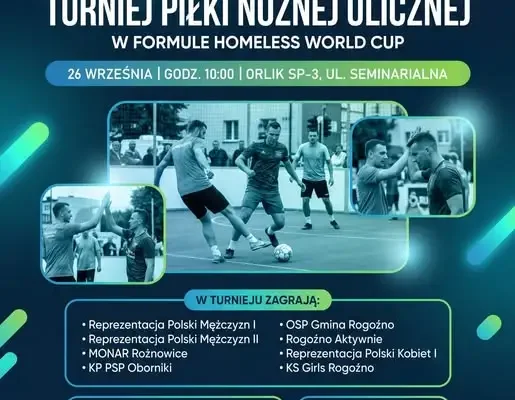Turniej piłki ulicznej w Rogoźnie – sport, który daje drugą szansę