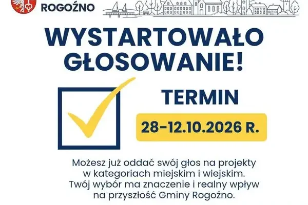 Budżet Obywatelski Gminy Rogoźno – trwa głosowanie na projekty na 2027 rok
