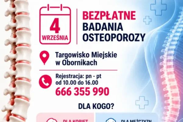 Bezpłatne badania osteoporozy w Osteobusie – już 4 września w Obornikach