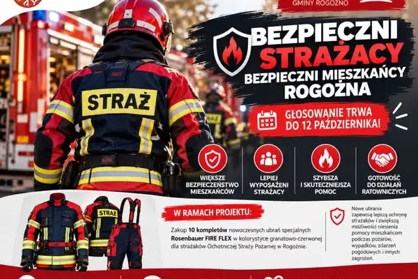 Nowe ubrania specjalne dla strażaków OSP Rogoźno – projekt w Budżecie Obywatelskim