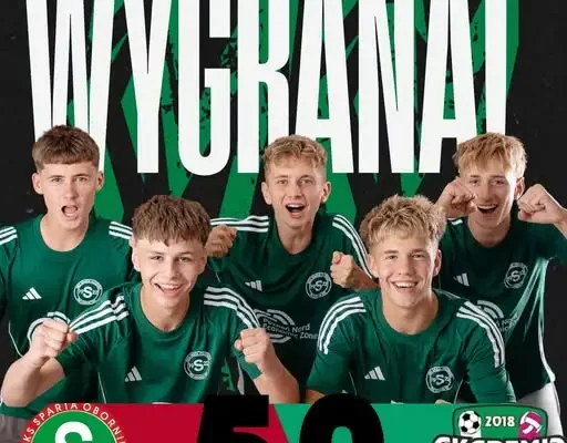Juniorzy Sparty Oborniki wygrywają 5:0 po ostatniej porażce