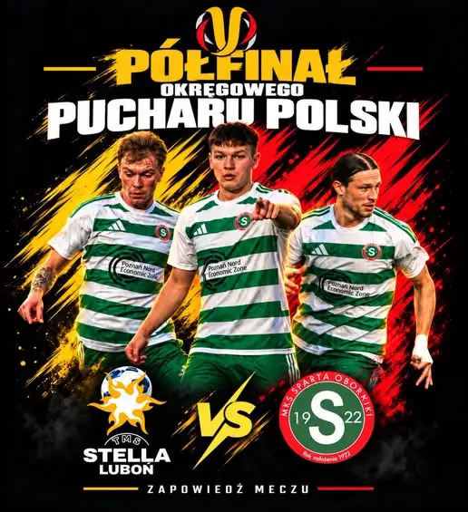Sparta Oborniki walczy dziś w Luboniu o finał okręgowego Pucharu Polski