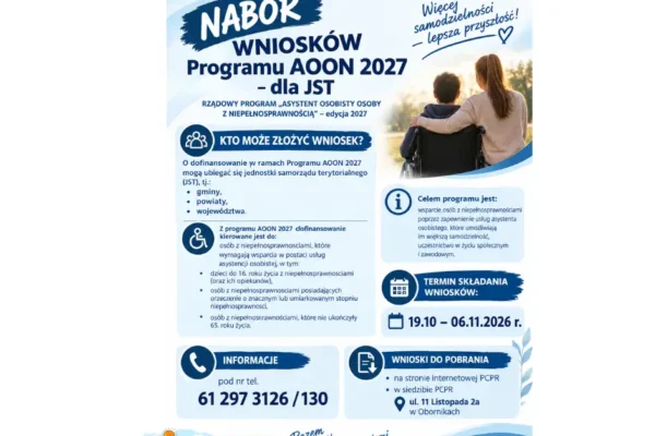 Powiat Obornicki szuka chętnych do programu asystencji osobistej na 2027 rok