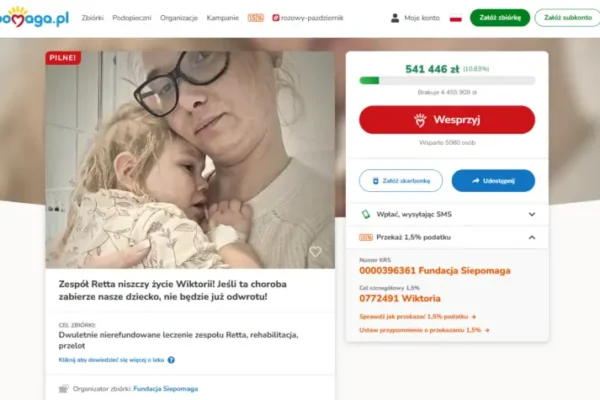 Pilny apel o pomoc dla 4-letniej Wiktorii z Gminy Oborniki
